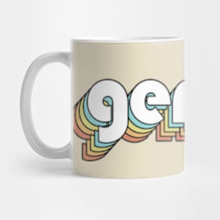 Genesis - Retro Rainbow Typography Faded Style Mug